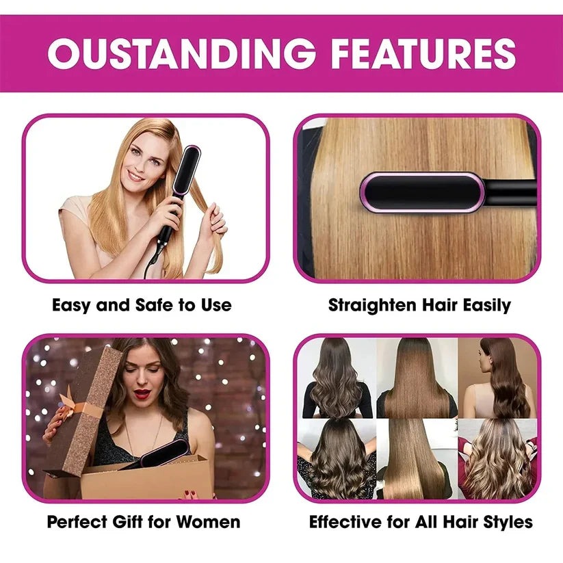 Professional 909b Electric Hair Straightener Brush