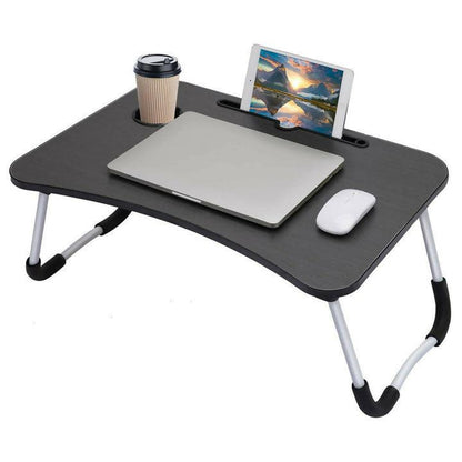 Portable Foldable Wooden Laptop Table – Multipurpose Bed Desk