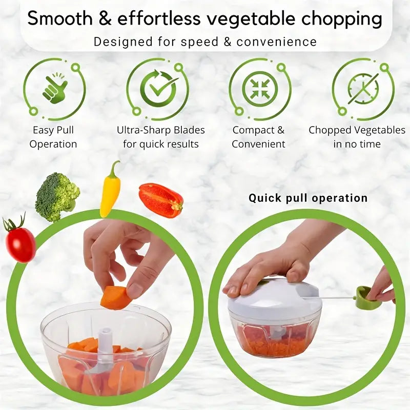 Speedy Chopper 3 Blades & 5 Blades Different Sizes - Manual Hand Pull