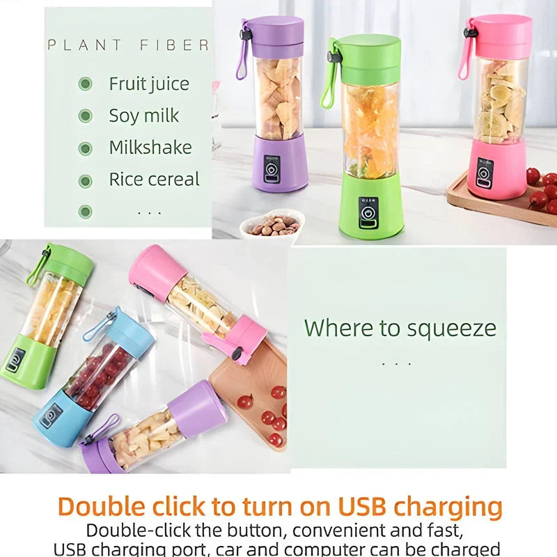 6-Blade Portable Juicer Blender Machine with Free Gift Included