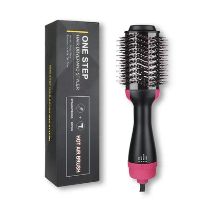 4-in-1 Hot Air Brush – Hair Dryer, Straightener, Curler & Volumizer