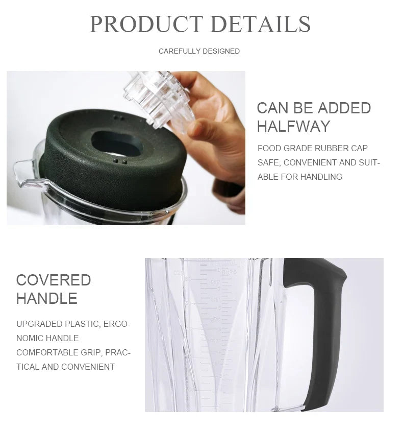 Powerful 2400W Blender – 2L Unbreakable Jar with Grinder