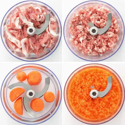 Manual Push Vegetable Chopper Mixer – 2L Capacity