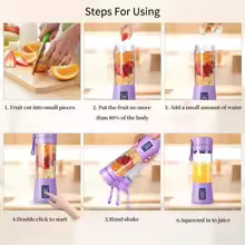 6-Blade Portable Juicer Blender Machine with Free Gift Included