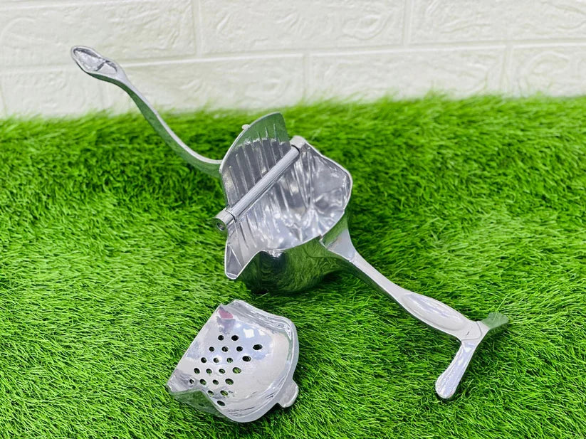 Silver Metal Manual Fruit Press Heavy Duty Single Press Juice Squeezer Large Size