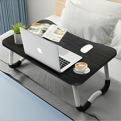 Portable Foldable Wooden Laptop Table – Multipurpose Bed Desk