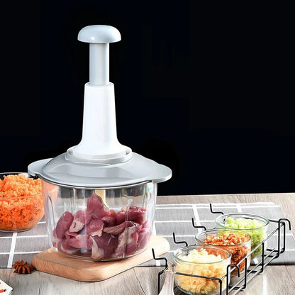 Manual Push Vegetable Chopper Mixer – 2L Capacity