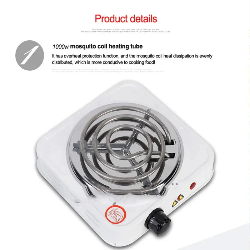 1000W Electric Hot Plate Stove – Heats Up in Just 2 Minutes
