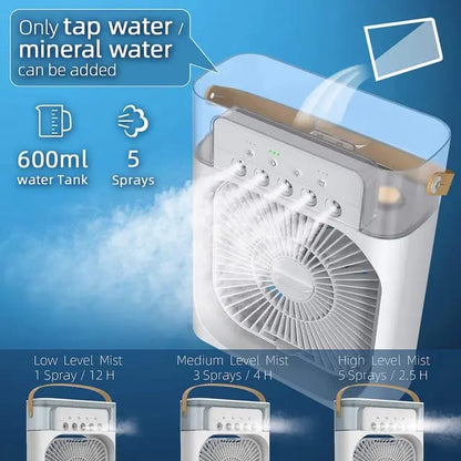Portable Water Mist Cooling Fan with Humidifier