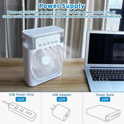 Portable Water Mist Cooling Fan with Humidifier